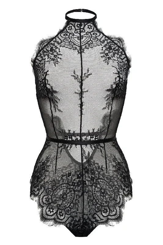 Lace Bodysuits for a Sexy and Elegant Bedroom LookBella halter bodysuit