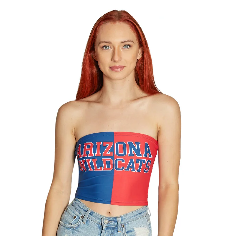 animal - print women tube top for a bold fashion statementUniversity of Arizona Two Tone Tube Top