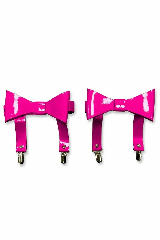 hypoallergenic women gartersPink Patent Garters