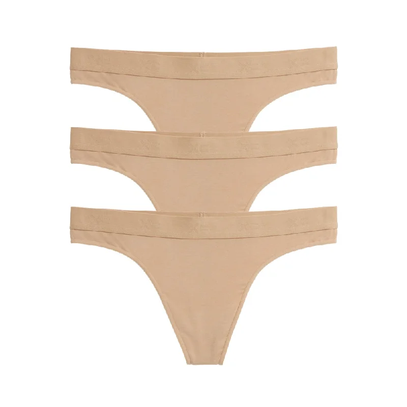 convertible women thongs that can be worn as a g - stringThong 3-Pack - TENCEL™ Modal Chai