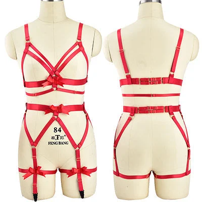 Full Red 1 Ribbon Body Harness