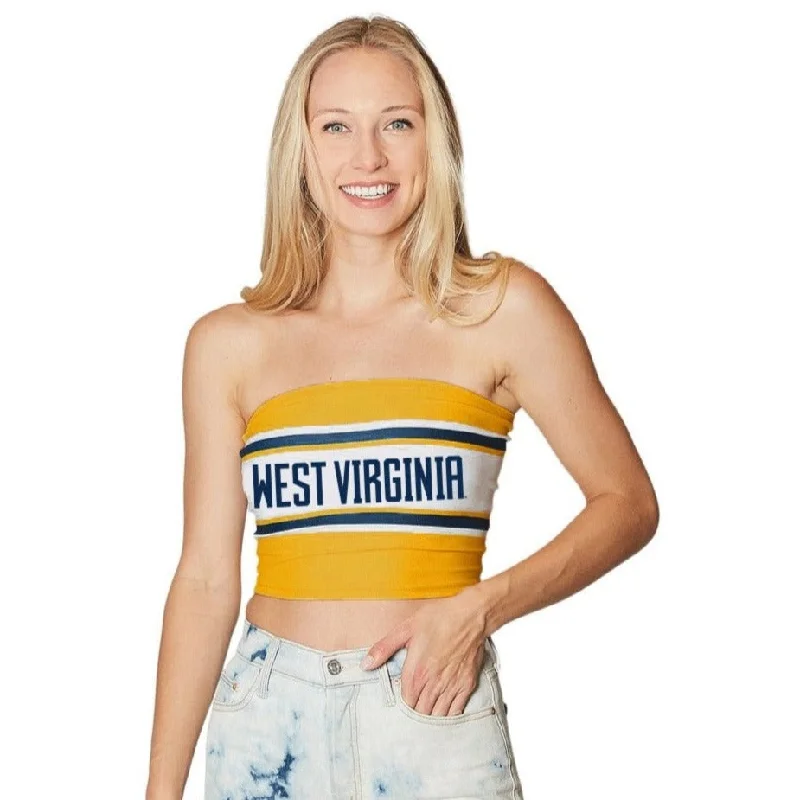 sequined women tube top for party nightsWest Virginia Mountaineers Horizontal Striped Tube Top