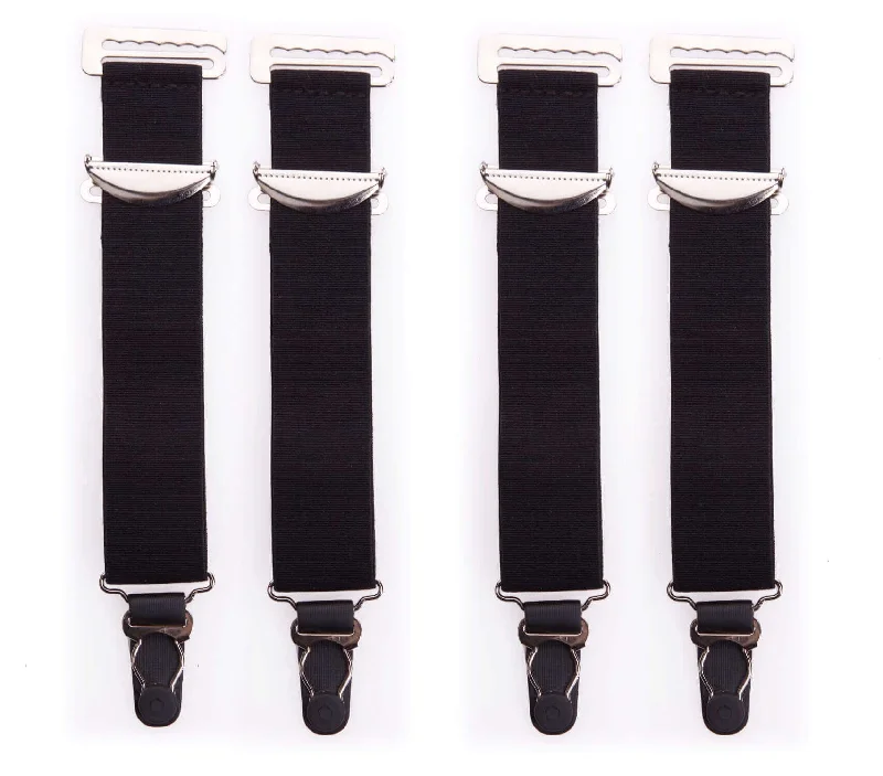 detachable women garters from lingerie4 Wide Black High Quality Metal Suspenders/Garters