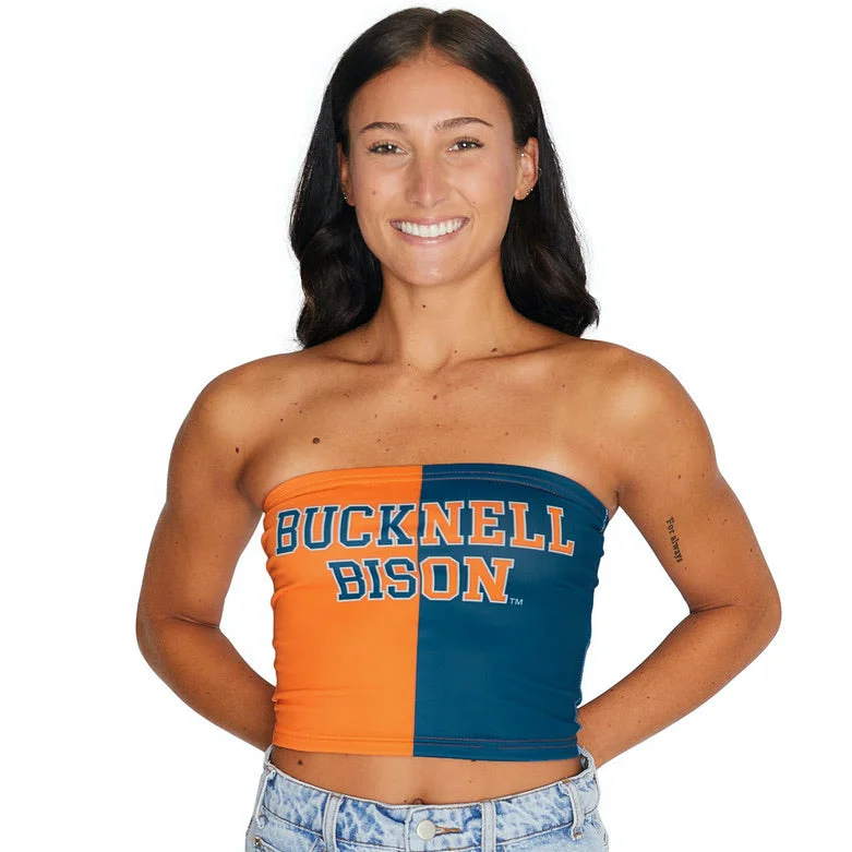 cut - out women tube top for a modern and stylish edgeBucknell Two Tone Tube Top