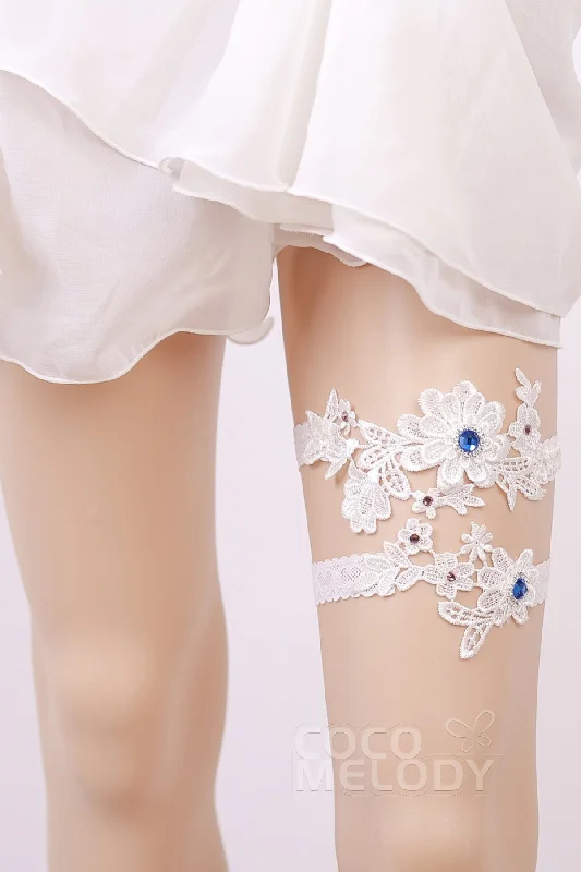 size - specific women gartersLace Wedding Garter with Diamond WD17015