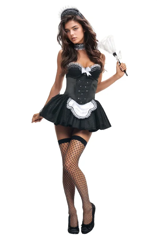 women pokemon trainer cosplay costumesSeductive Maid Costume