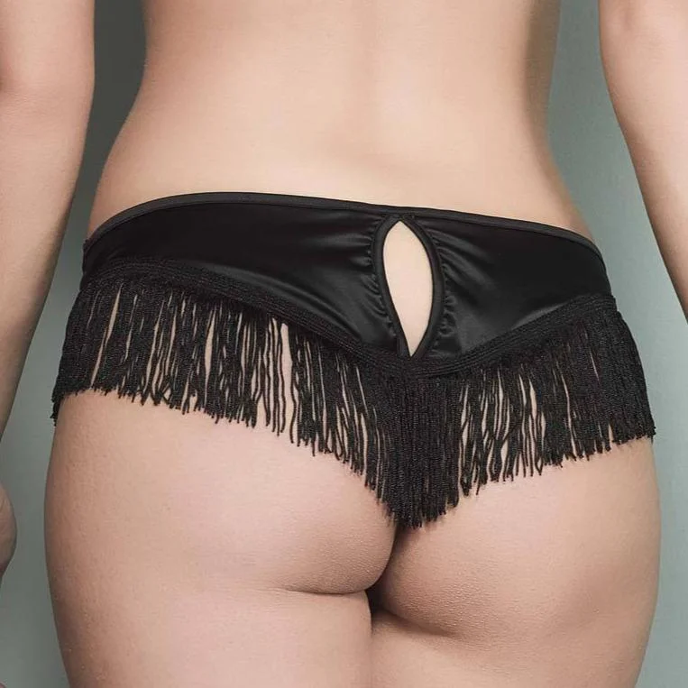 lace panties for women with a romantic touchEscora Sophie Panty with Fringe Ouvert 3240