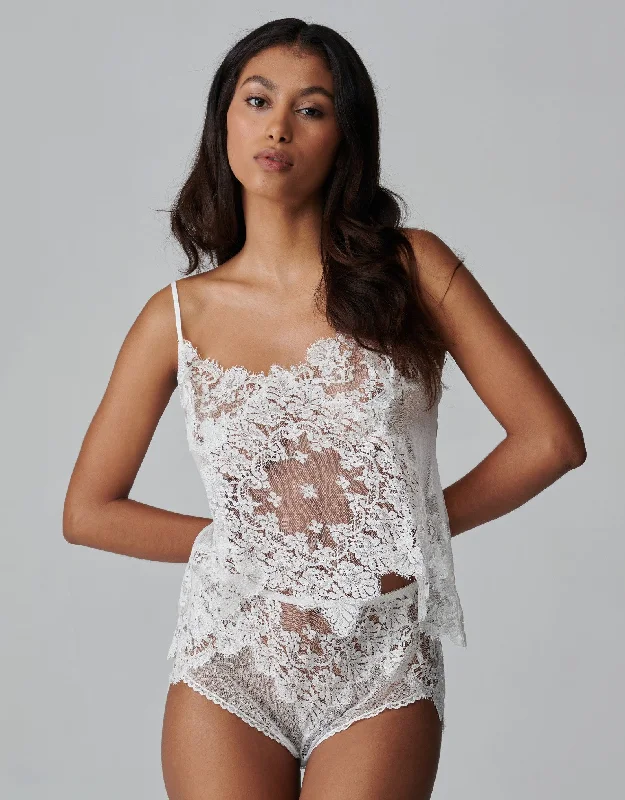 adjustable strap women camisoles & tanks for perfect fitAnais Lace Camisole with Diamante Crystals in Cream