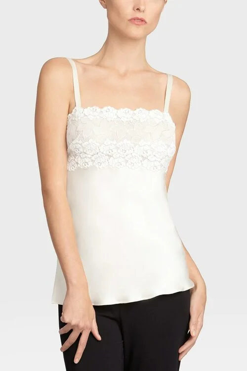 cotton blend women camisoles & tanks for everyday wearRose Parfait Camisole with Lace