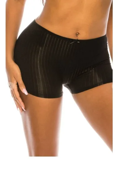 women boyshort with bow accentsRibbed Boyshort Black