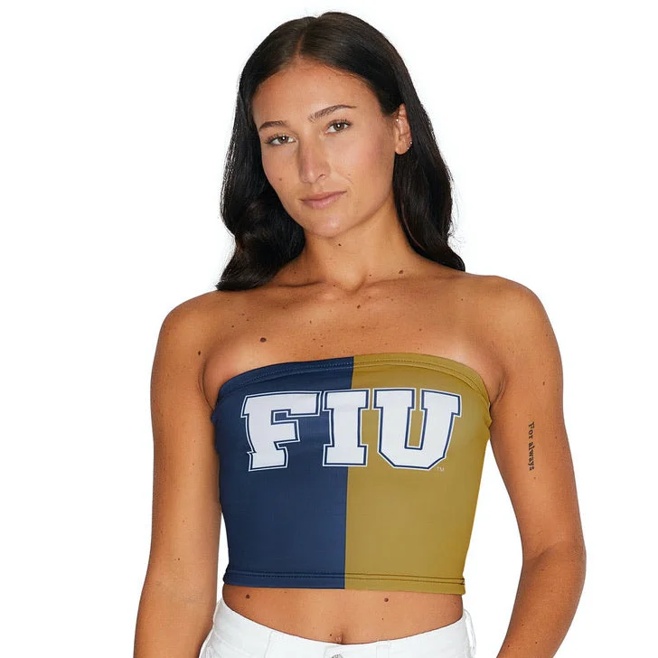 cut - out women tube top for a modern and stylish edgeFIU Panthers Two Tone Tube Top