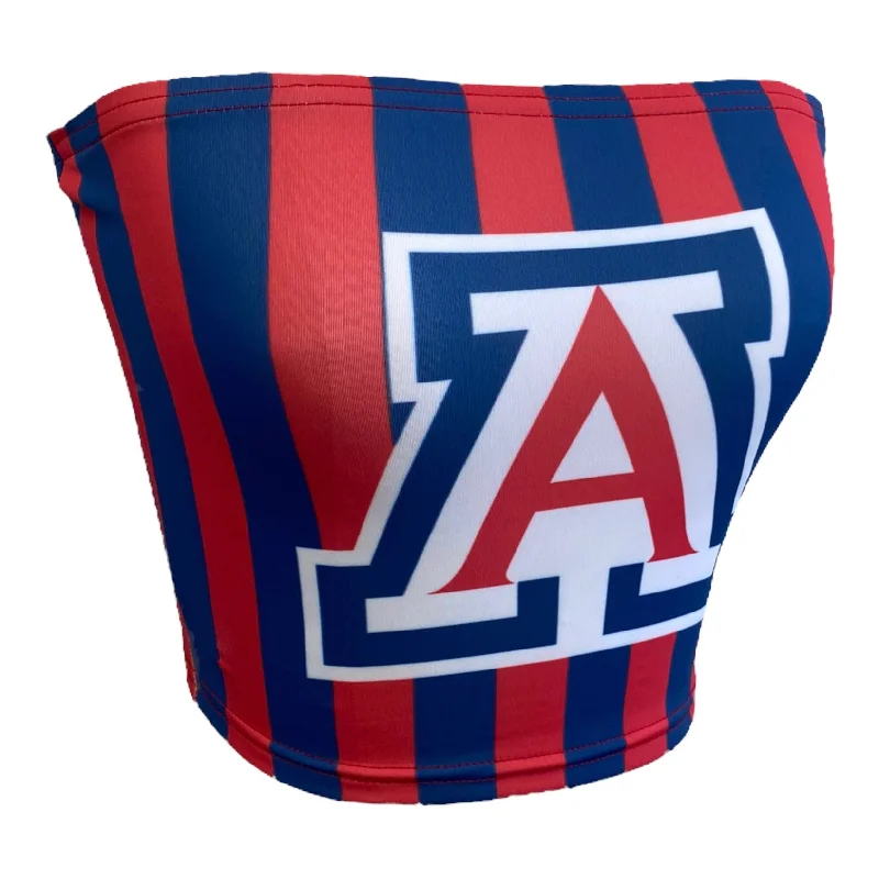 side - slit women tube top for a more stylish and breathable designUniversity of Arizona Wildcats Striped Tube Top