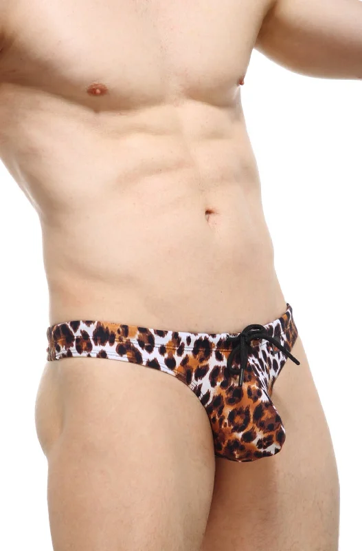 seamless women thongs for invisible under tight dressesSwim Thong Cheetah