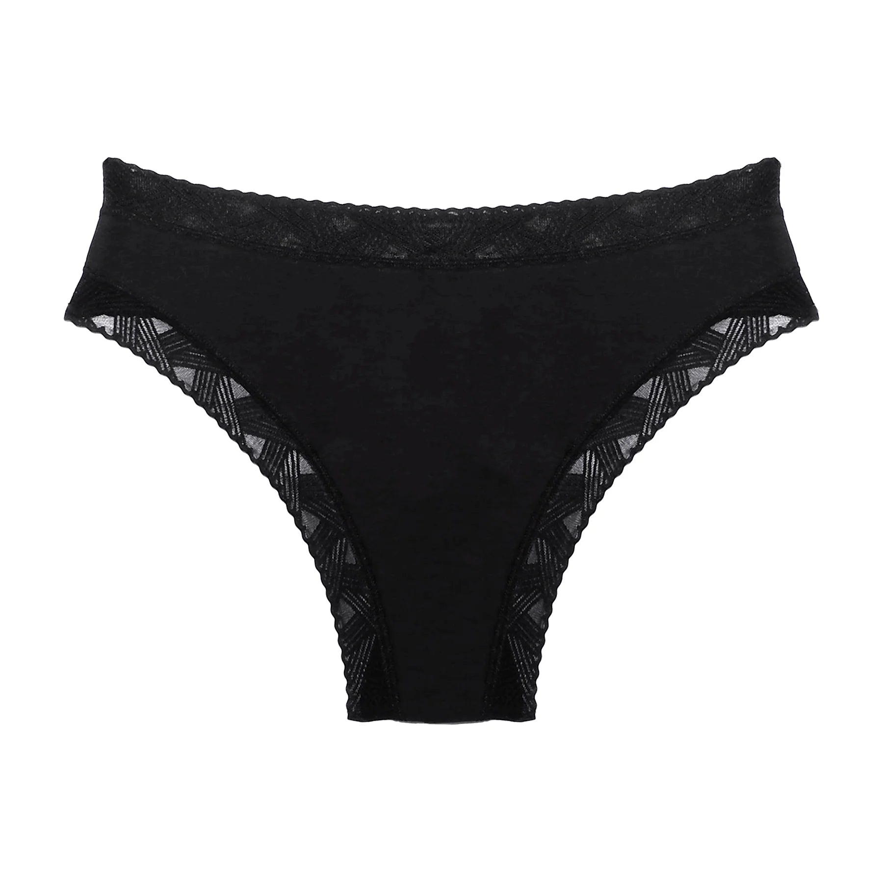 seamless breathable women thongs for a gentle and comfortable fitUnderprotection Period Thong - Black