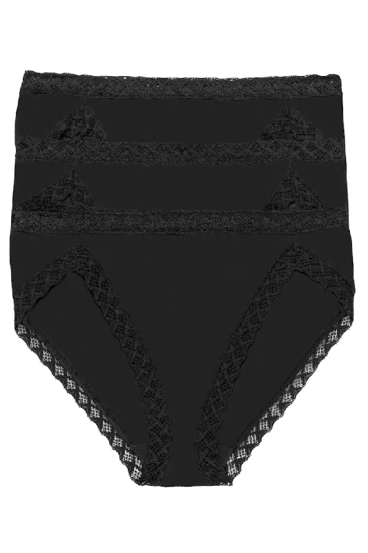 organic cotton panties for women with eco - friendly choiceBliss French Cut Panty 3-Pack - Black