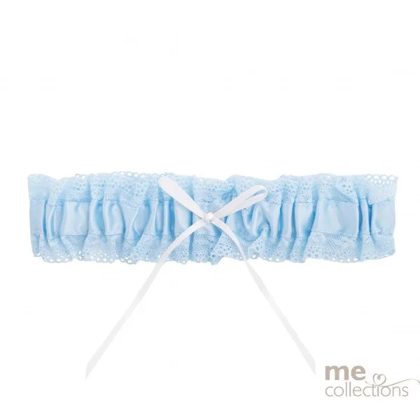 lace trimmed women gartersBlue Garter With Lace And White Bow