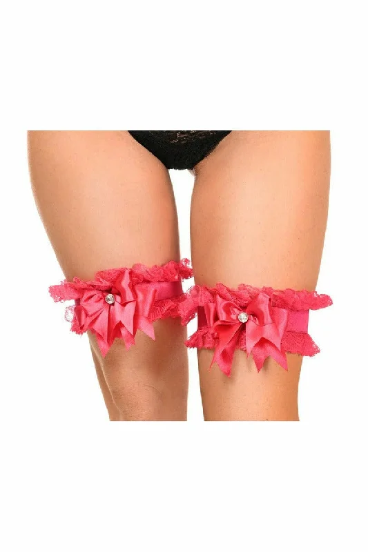 themed women garters for partiesSexy Fuchsia with Fuchsia Lace Garters