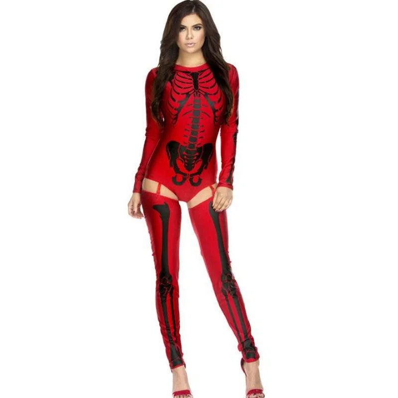 women cosplay costumes for local - eventsHalloween Cosplay Costume Skull Zombie Uniform