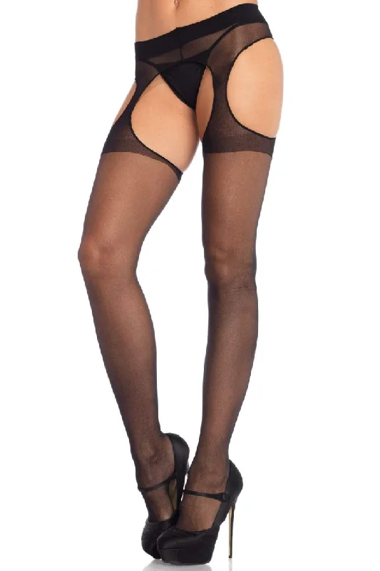 seamless hipster panties for women for a low - rise fitEden Sheer Suspender Pantyhose