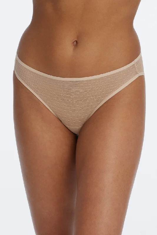 lace push - up panties for women with a more alluring lookDotty Sheer Panty - Cashmere