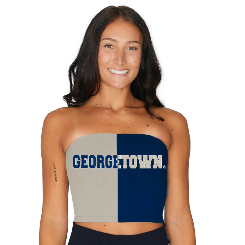 high - neck women tube top for a sophisticated and modest styleGeorgetown Hoyas Two Tone Tube Top