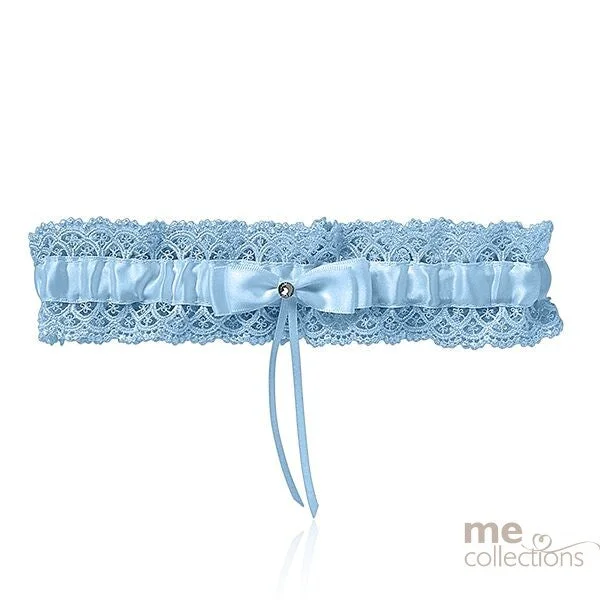 petite women garters fitSatin Blue Garter