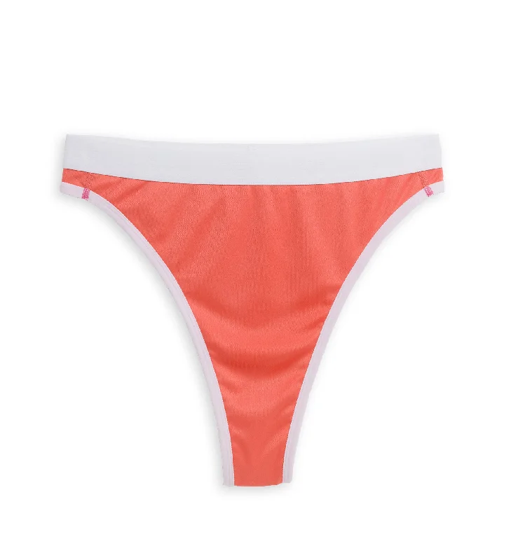 seamless wireless women thongs for a carefree fitTucking High Leg Thong - Sugar Coral