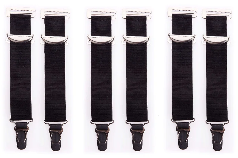 waterproof women garters for special occasions6 Wide Black High Quality Metal Suspenders/Garters