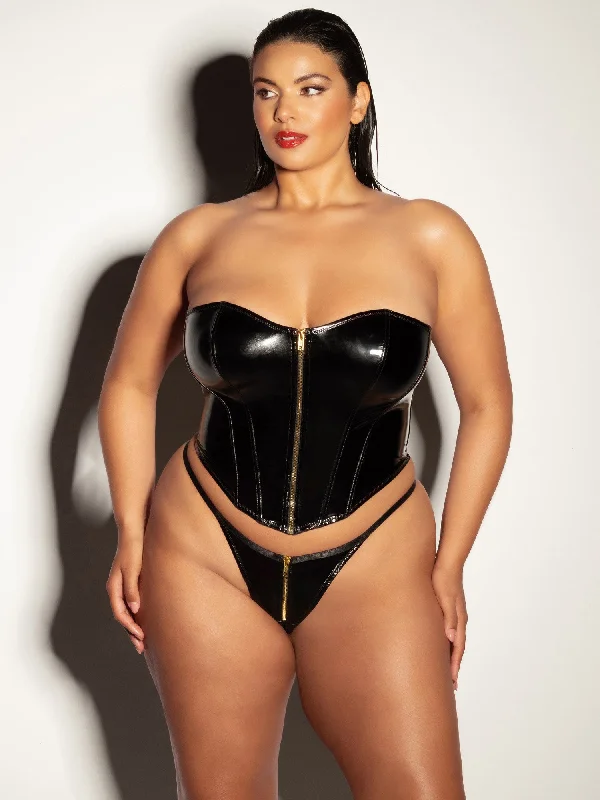 designer women bra and panty sets with unique designsFetish Curvy Rider Bustier Bra Set