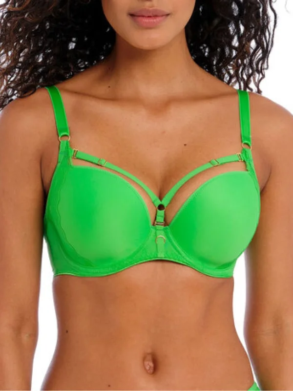 plunge neck women T Shirt Bras for low cut topsTemptress T-Shirt Bra - Poison Green