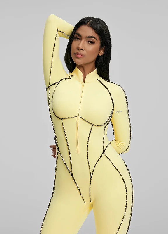 Mesh Bodysuits for a Bold and Edgy Fashion StatementContour Stitch Catsuit