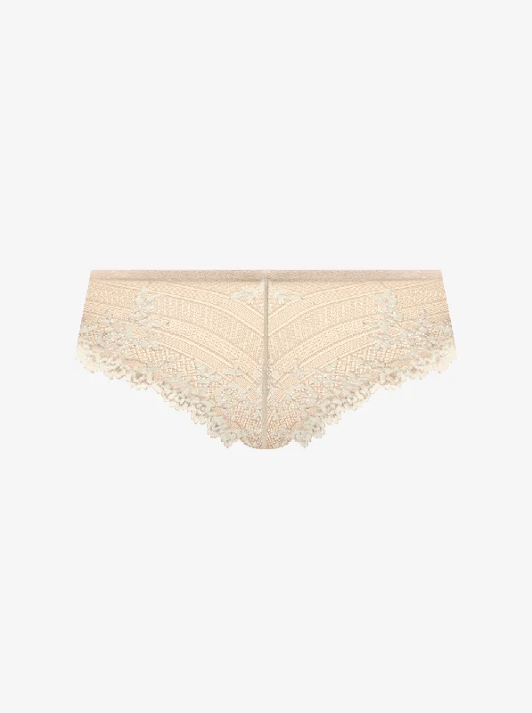 Embrace Lace Tanga Briefs - Nude