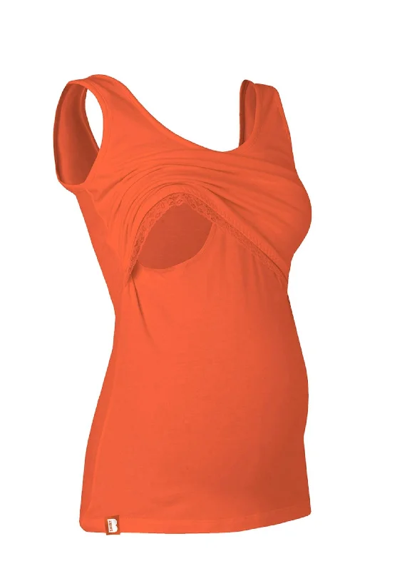 postpartum women nursing braBreastfeeding Vest - Orange