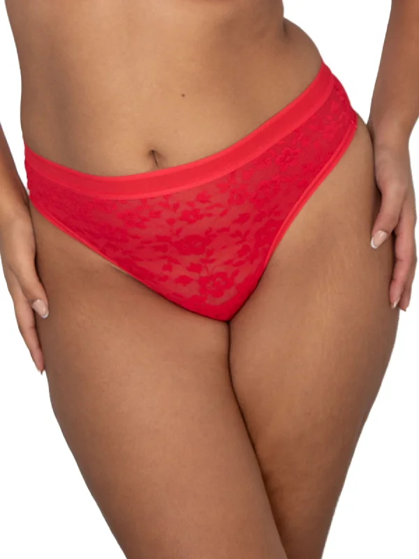 high - waisted women briefs for postpartum supportCurvy Couture Women's Lace High-Cut Brief