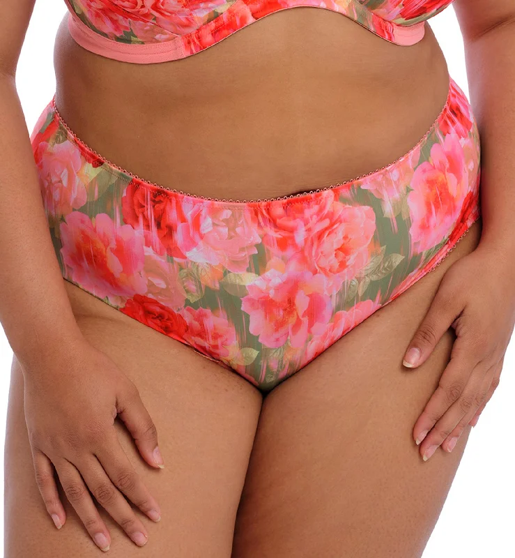 printed women bikini briefs with floral patternsGoddess Kayla Matching Brief (6168) - Rose Garden