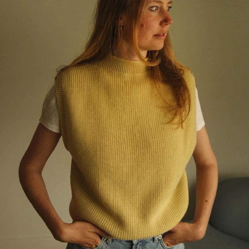 hands free women nursing bra for multitaskingWomen's Knitted Vest - 100% Merino Wool - Light Yellow (S- XL)