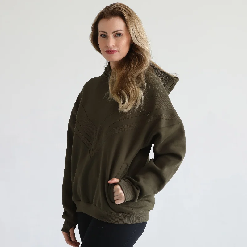 plus size seamless women nursing braIsabella Ultra Soft Oversized Nursing & Pregnancy Hoodie (Olive Tree)