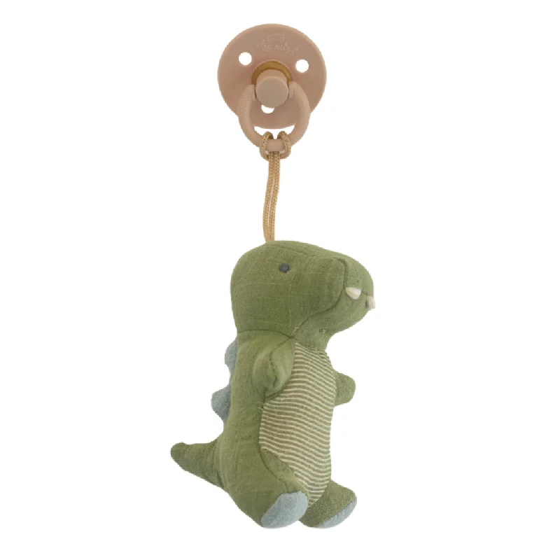 nursing bra for stay - at - home momsItzy Ritzy - Bitzy Pal Natural Rubber Pacifier & Lovey- Dino