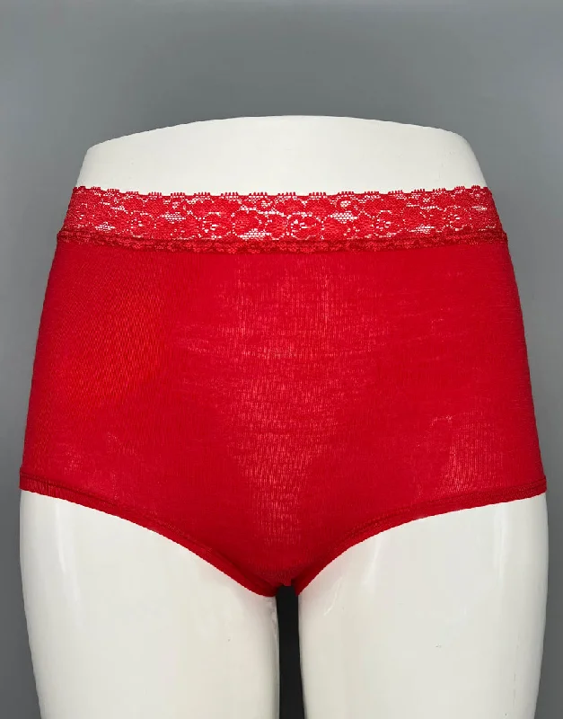 wireless panties for women with no discomfortLOSHA VISCOSE COTTON SINGLE BOYSHORT-RED