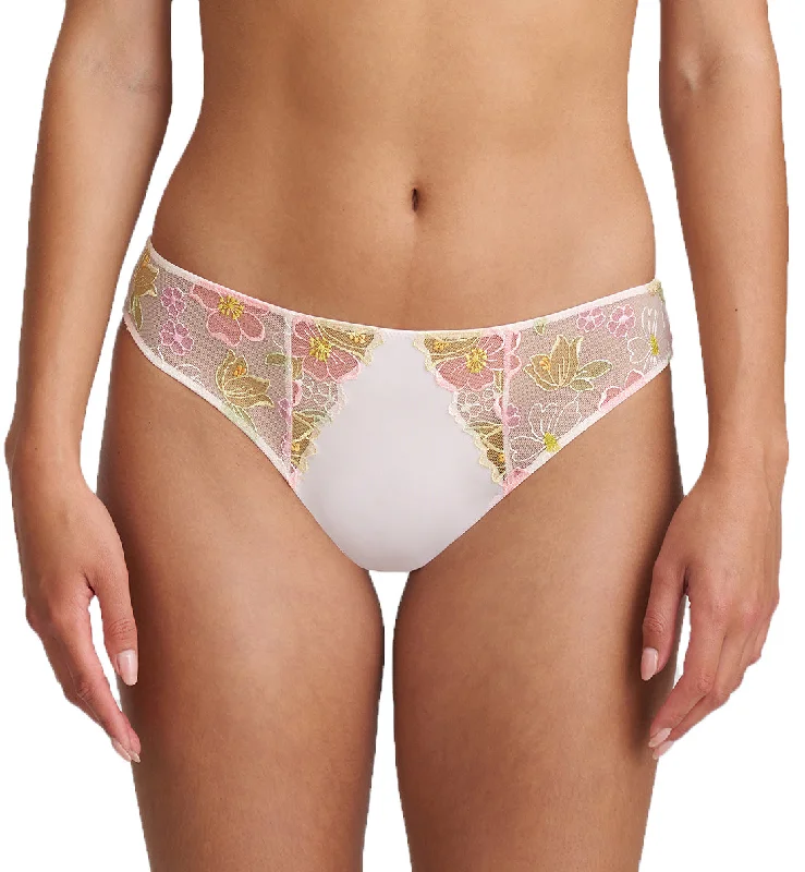 thong style women bikini briefs for minimal coverageMarie Jo Ettie Matching Rio Brief (0502580) - Summer Pastels