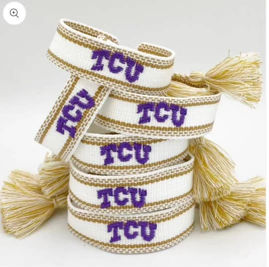 petite women bikini briefs for a flattering fitPeggy Falkenberg Designs TCU Game Day Bracelets - Ivory w/ Gold