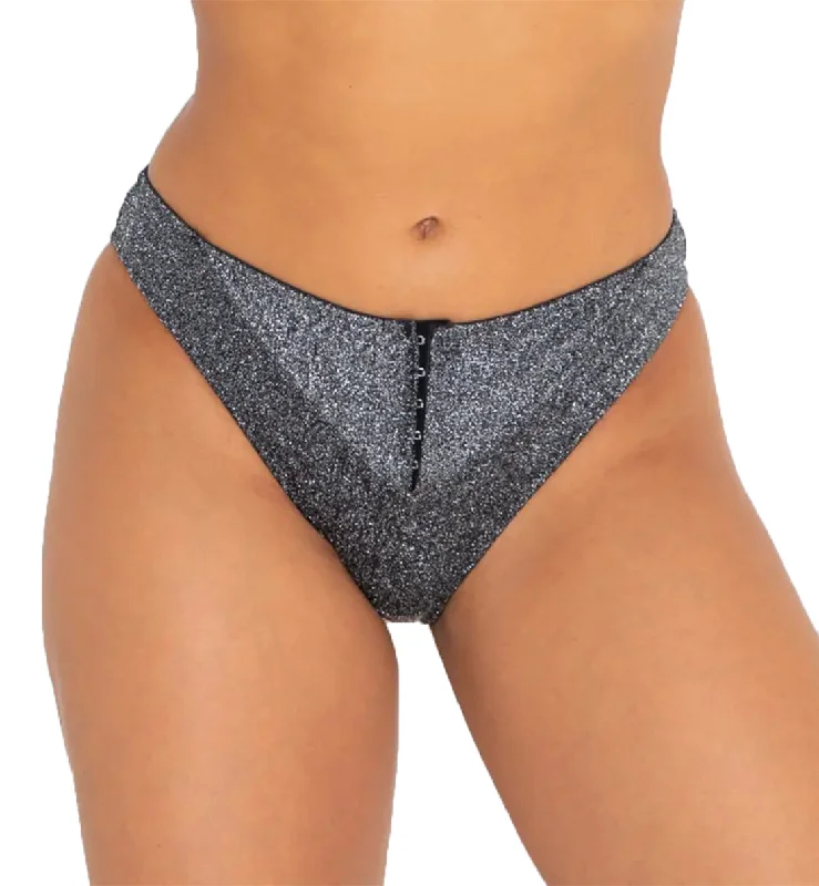 cheeky cut women bikini briefs for a flirty stylePour Moi All That Glitters V-Brief (23503) - Silver