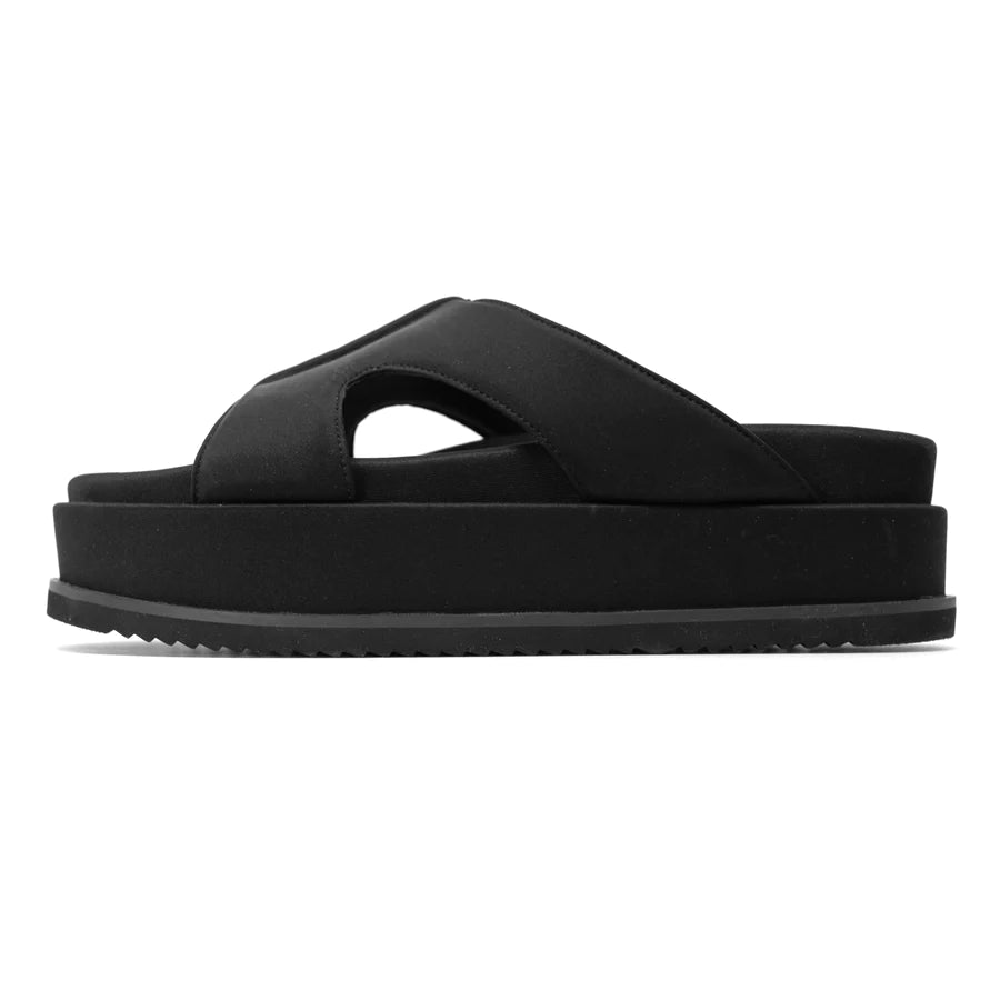 balconette style women bikini briefs for a unique lookROAM Women's Side Scoop Stack Platform Sandals - Black Neoprene