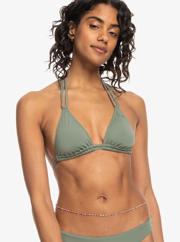 petite women bikini briefs for a flattering fitSolid Beach Classics Mini Tikitri Bikini Top - Agave Green