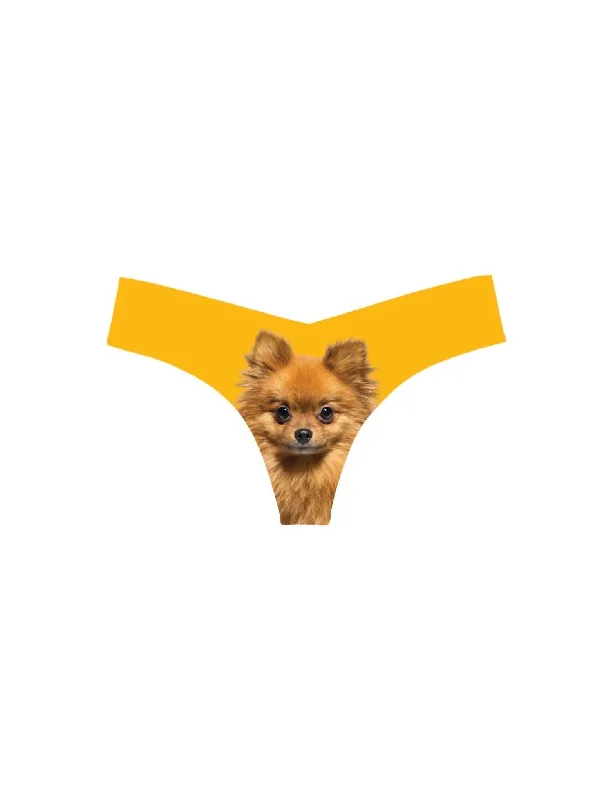 seamless microfiber women thongs for a smooth touchWomen's Photo-Op Thong Panty In Pomeranian