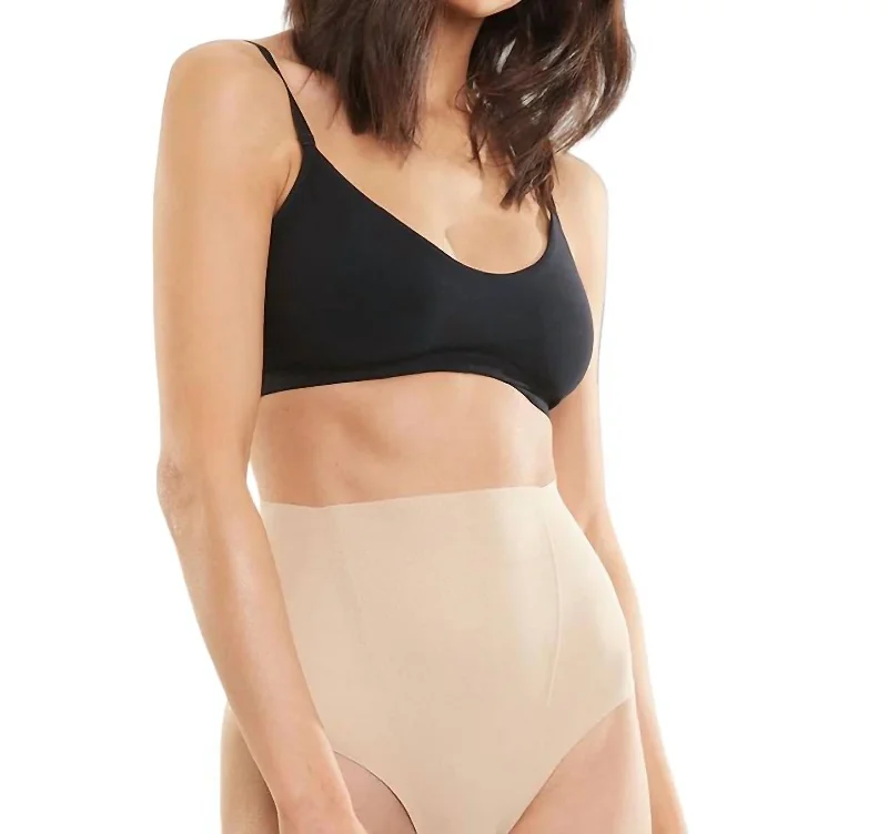 seamless convertible women thongs for versatile stylingZone Smoothing Thong In Beige