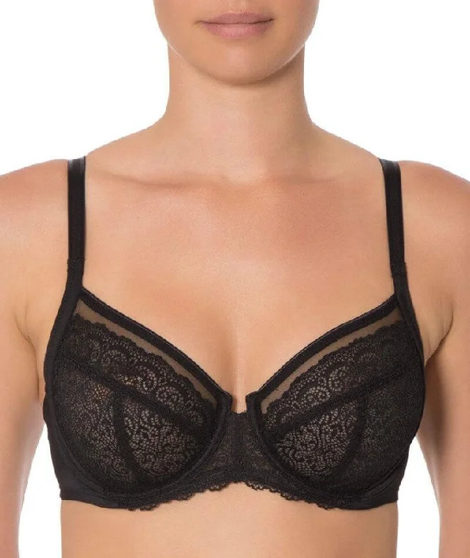 sleep bras for all night comfortSheer Balconette Bra BLACK