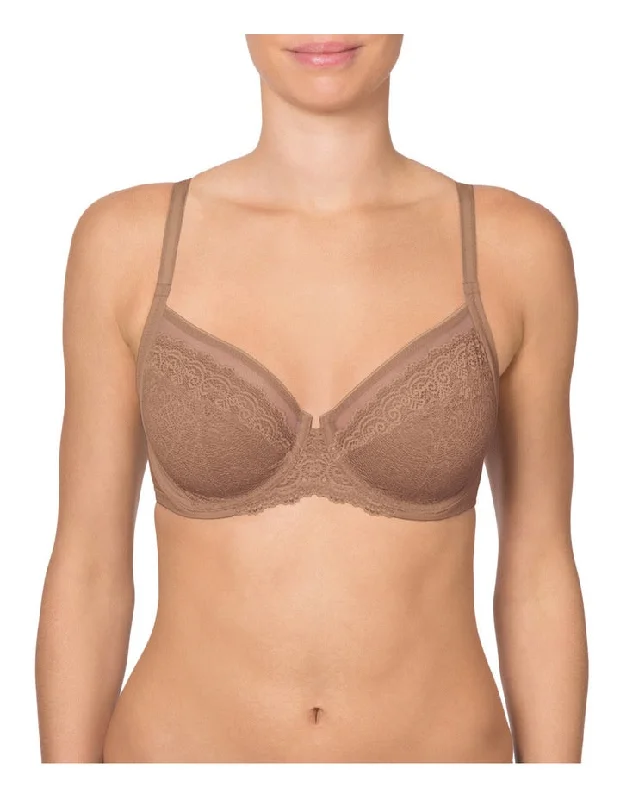 convertible sports bras for versatile useSheer Balconette Bra MOCCA