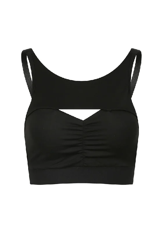 plunge bras for low cut topsPeekaboo Cut-out Crop Top