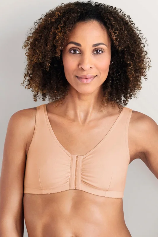 seamless wireless bras for everyday comfortAmoena Frances Wire Free Mastectomy Bra - Sand